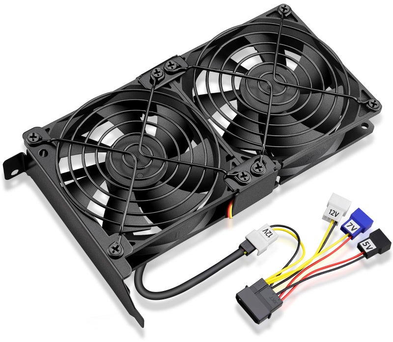 GDSTIME Graphic Card Fans, Graphics Card Cooler, Video Card Fan, PCI Slot Dual 90mm 92mm Fans, VGA Cooler - Image 1